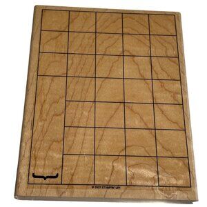 Wooden Rubber Stamp Calendar Grid Background By Stampin Up 2007